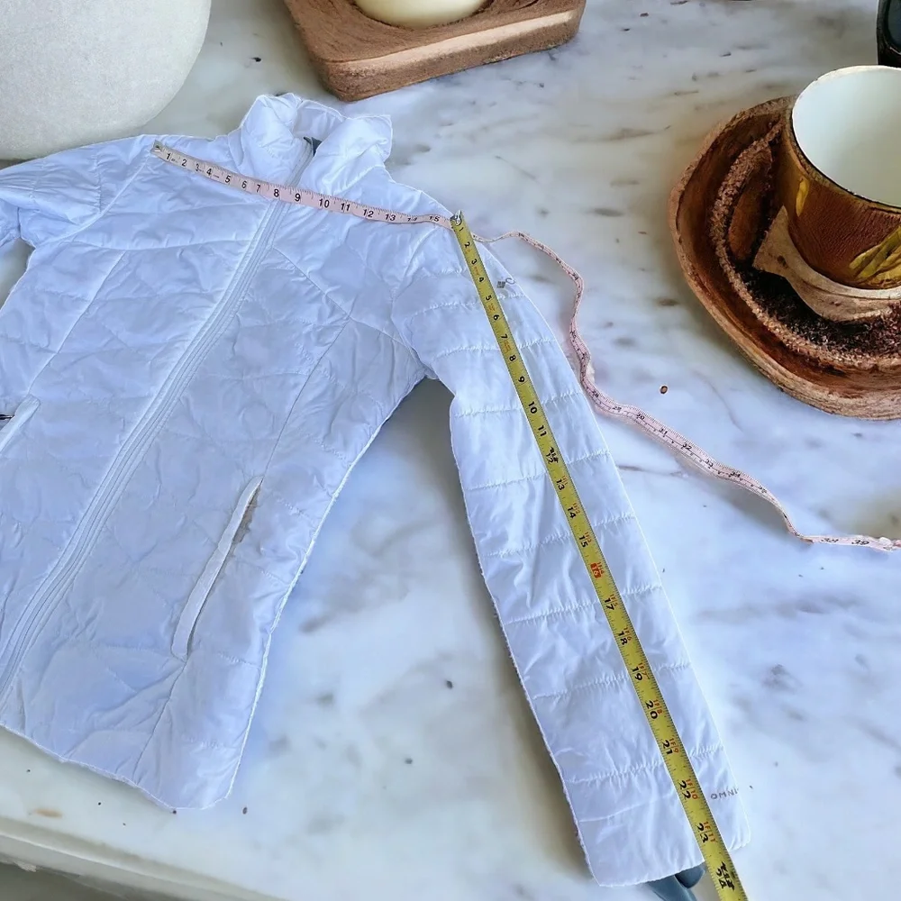 Columbia Mighty Lite III Insulated Windowpane White Jacket Women's Size Small - Picture 12 of 13